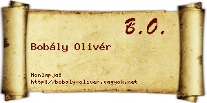Bobály Olivér névjegykártya