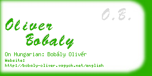 oliver bobaly business card