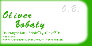 oliver bobaly business card